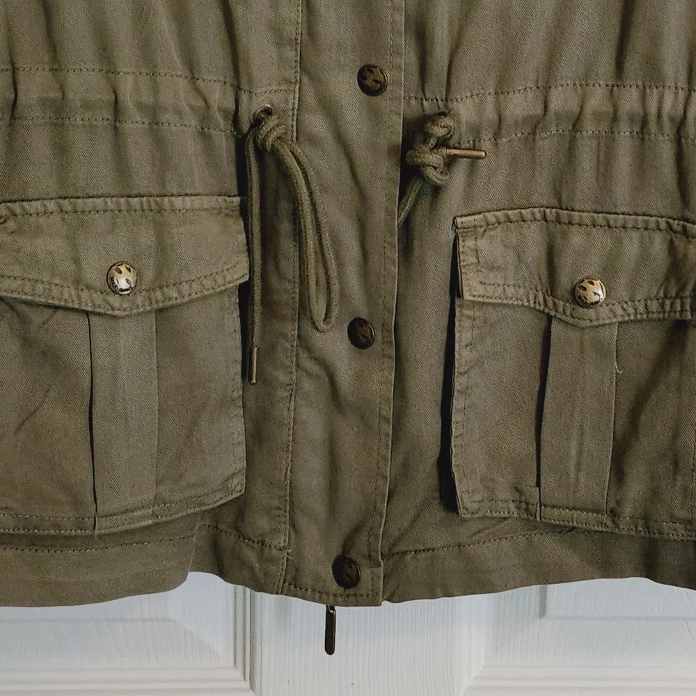 Max Jeans Olive Green Urban Utility Sleeveless Vest Size S - Picture 9 of 12